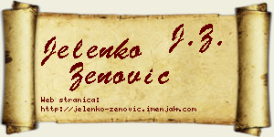 Jelenko Zenović vizit kartica